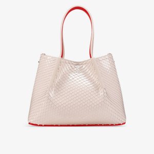 Мини-сумка-тоут Cabarock из лакированной кожи , цвет leche Christian Louboutin