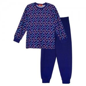 Пижама Lets Go, брюки, брюки с манжетами, рукава размер 122, фиолетовый Let's Go. Цвет: фиолетовый