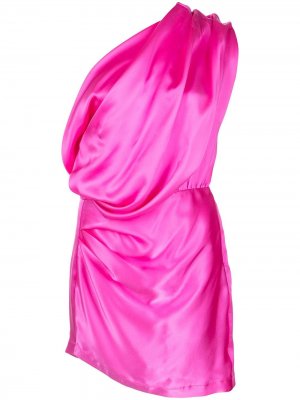 Атласное платье мини Michelle Mason. Цвет: розовый