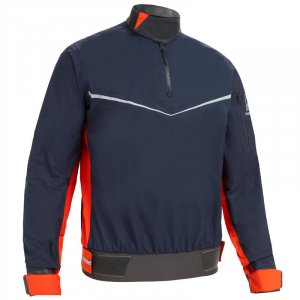 Куртка-слипон, дождевик, швертбот мужская непромокаемая - 500 темно-синий/оранжевый TRIBORD, цвет blau Tribord