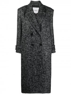 Двубортное пальто Ba&Sh. Цвет: черный