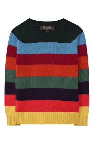 Кашемировый пуловер Loro Piana. Цвет: разноцветный