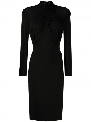 Платье с драпировкой Herve L. Leroux. Цвет: черный