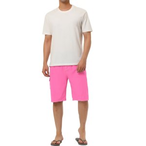Мужские летние повседневные однотонные шорты с эластичной резинкой на талии, пляжные для бассейна и Lars Amadeus