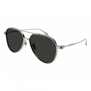 Солнцезащитные очки , серебряный Alexander McQueen. Цвет: серебристый/grey