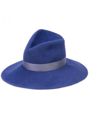 Шляпа со складкой на макушке Gigi Burris Millinery. Цвет: синий