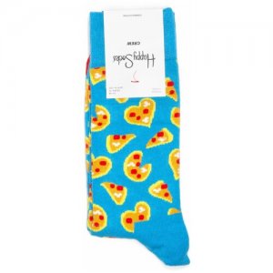 Носки Мужские с рисунками , размер 36-40, голубой, желтый Happy Socks. Цвет: зеленый/черный/голубой