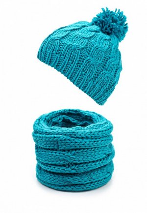 Комплект шапка и шарф Sabellino SA923CWLH880. Цвет: голубой