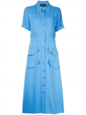 Платье-рубашка Onachom Rochas. Цвет: синий