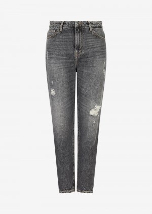 Укороченные джинсы бойфренды J16 , серый Armani Exchange