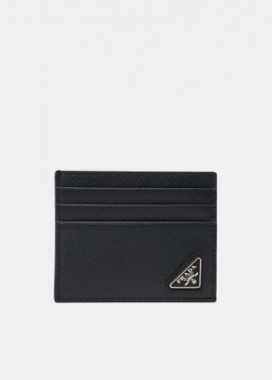 Картхолдер PRADA Saffiano leather card holder, синий