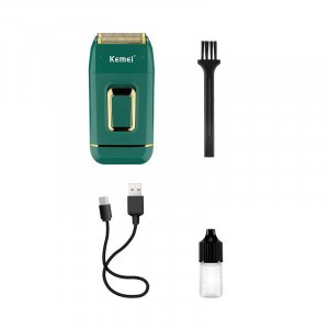 Бритва , головка из нержавеющей стали, USB-тримминг, светящаяся головка, сабельная для мытья артефактов, KM-2031 Kemei