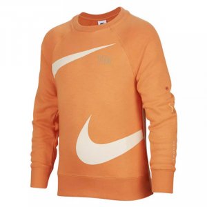 Свитшот Large Logo Sports Casual, оранжевый/белый Nike
