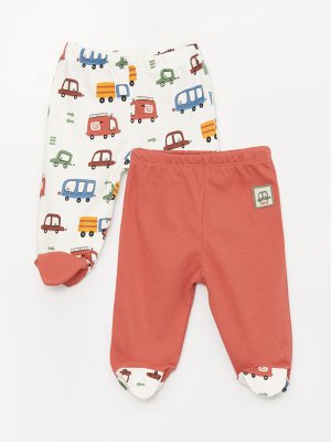 Пижамные штаны с принтом для маленьких мальчиков и эластичной резинкой на талии, 2 предмета LUGGI BABY, экрю Baby