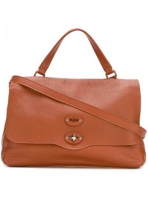Большая сумка-тоут Zanellato. Цвет: коричневый