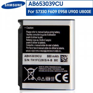 Оригинальный запасной аккумулятор AB653039CE AB653039CU для S7330 F609 E958 U900 U800E, телефона 880 мАч Samsung