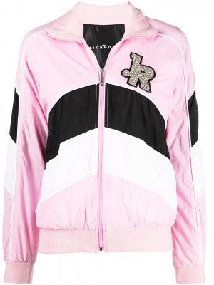 Декорированная спортивная куртка на молнии John Richmond. Цвет: розовый