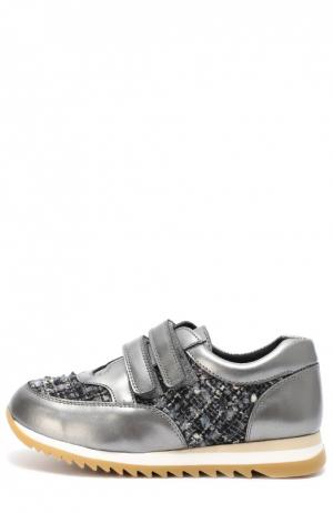 Комбинированные кроссовки на рифленой подошве Clarys. Цвет: серый