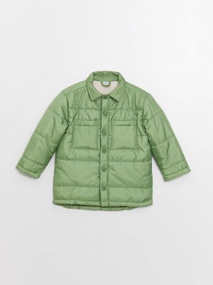 Пальто для маленьких мальчиков с воротником-поло и рисунком LCW ECO, светло-зеленый Eco