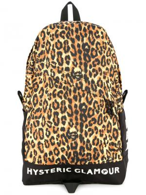 Рюкзак с леопардовым принтом Hysteric Glamour. Цвет: коричневый