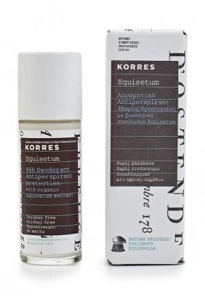 Дезодорант Korres с экстрактом хвоща интенсивная защита для чувствительной кожи 48 часов. Цвет: белый