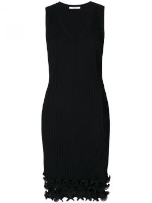 Плиссированное платье с оборками Givenchy. Цвет: чёрный