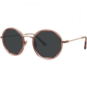 Солнцезащитные очки , круглые, с защитой от УФ, для женщин, золотой Cosmopolitan. Цвет: розовый