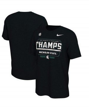 Мужская черная футболка michigan state spartans 2021 peach bowl champions в раздевалке, черный Nike