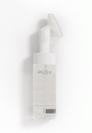 Пенка для умывания Pusy с массажной щеточкой снятия макияжа, 150 мл. Цвет: белый