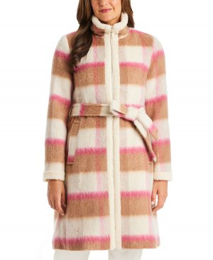 Женское клетчатое пальто с поясом, мульти Kate Spade New York
