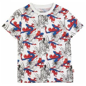 Фуфайка (футболка) детская для мальчиков SS21D16001206 SPIDER-MAN. Цвет: белый