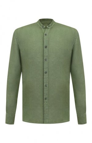 Льняная рубашка 120% Lino. Цвет: зелёный
