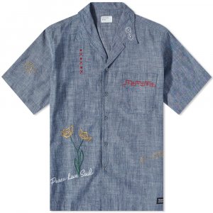 Рубашка для отпуска с вышивкой Chambray Minari, индиго Universal Works