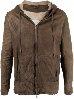 Куртка с капюшоном и жатым эффектом Giorgio Brato. Цвет: коричневый