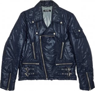 Пуховик Vintage Puffer Biker Jacket 'Navy', синий Raf Simons