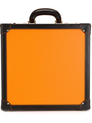 Кожаный кейс для солнцезащитных очков Family Affair. Цвет: жёлтый и оранжевый