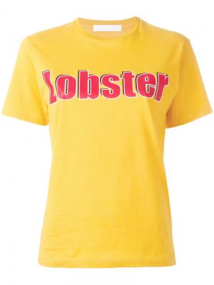 Футболка Lobster Peter Jensen. Цвет: жёлтый и оранжевый