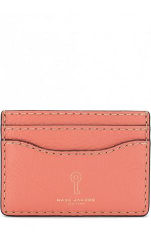 Кожаный футляр для кредитных карт с логотипом бренда Marc Jacobs. Цвет: коралловый