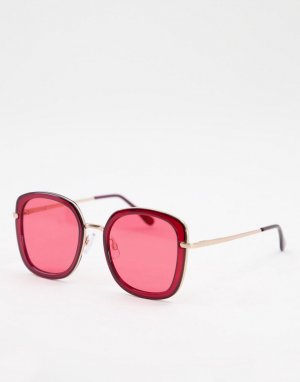 Квадратные солнцезащитные очки в стиле oversized -Красный AJ Morgan