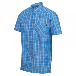 Мужская прогулочная рубашка Kalambo VII с короткими рукавами REGATTA, цвет blau Regatta