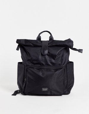 Черный рюкзак с заворачивающимся верхом ELLE Sport