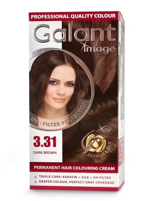Cтойкая крем-краска для волос  GALANT 3.31 темно-коричневый, 115 мл., (Болгария) Image. Цвет: темно-коричневый