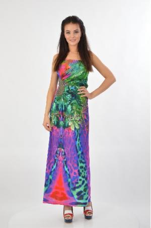 Платье MGS MARIA GRAZIA SEVERI. Цвет: разноцветный
