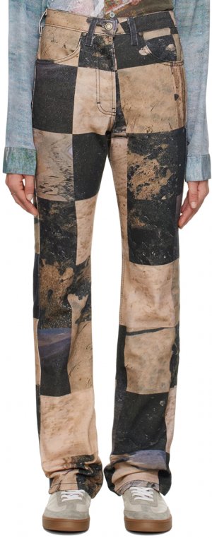 Коричневые джинсы цвета песочного Serapis
