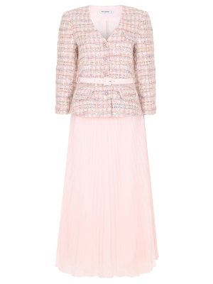 Комплект юбка и жакет SELF-PORTRAIT. Цвет: розовый