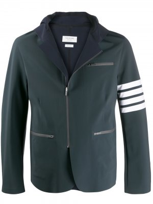 Легкая куртка с полосками 4-Bar Thom Browne. Цвет: синий