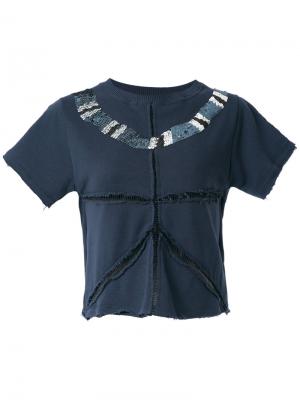 Embroidered sweatshirt blouse Andrea Bogosian. Цвет: синий