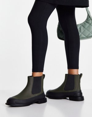 Кожаные ботинки челси оливково-зеленого цвета -Зеленый цвет Camper