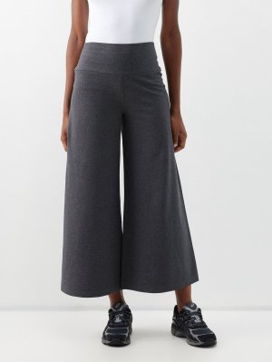 Укороченные широкие брюки из махрового хлопка , серый Norma Kamali