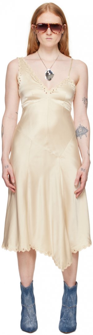 Кремового цвета Платье миди Ayrich Isabel Marant